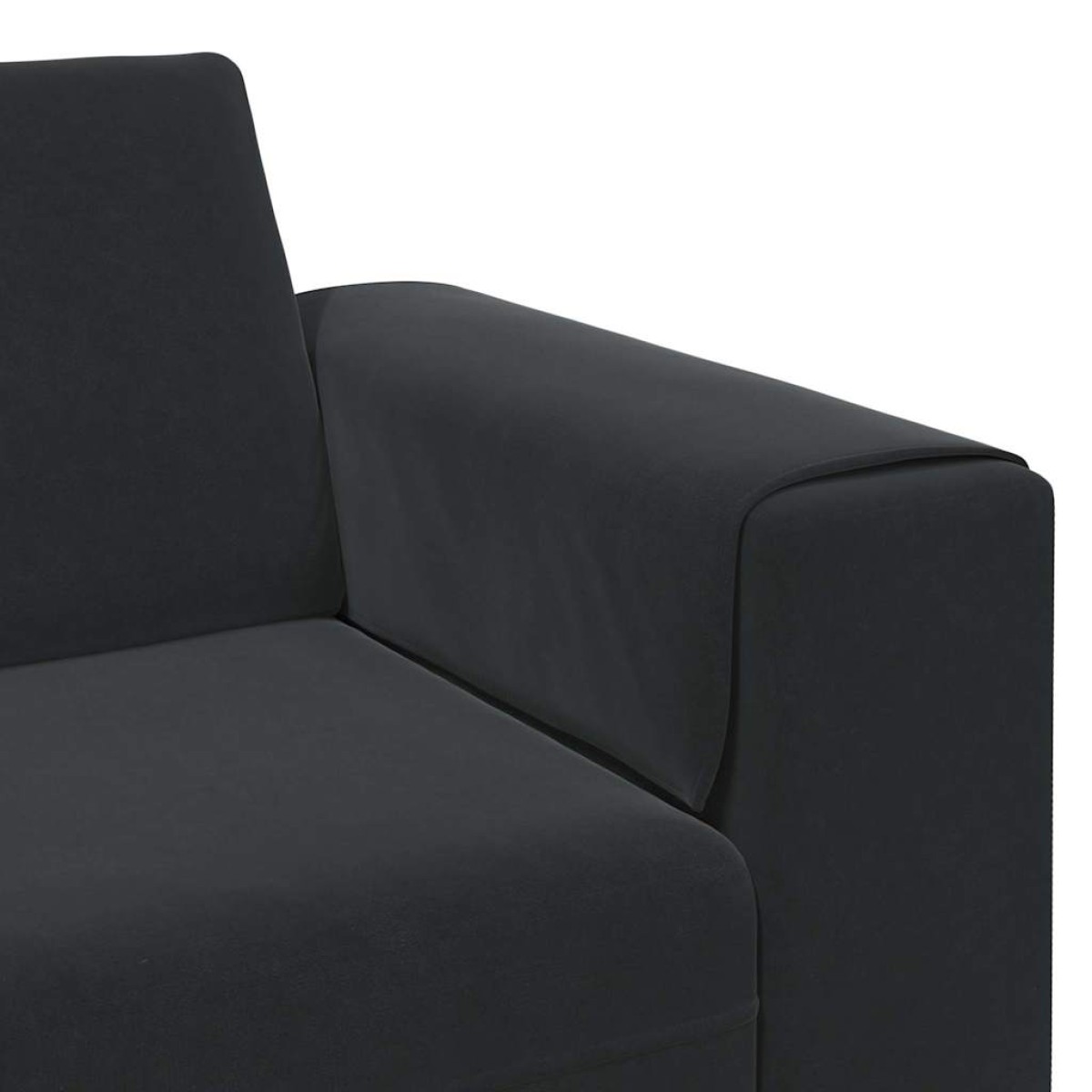 vidaXL Καναπές σαλονιού Μαύρο 250 x 77 x 76 εκ.