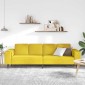 vidaXL Καναπές σαλονιού Κίτρινο 250 x 77 x 76 εκ.