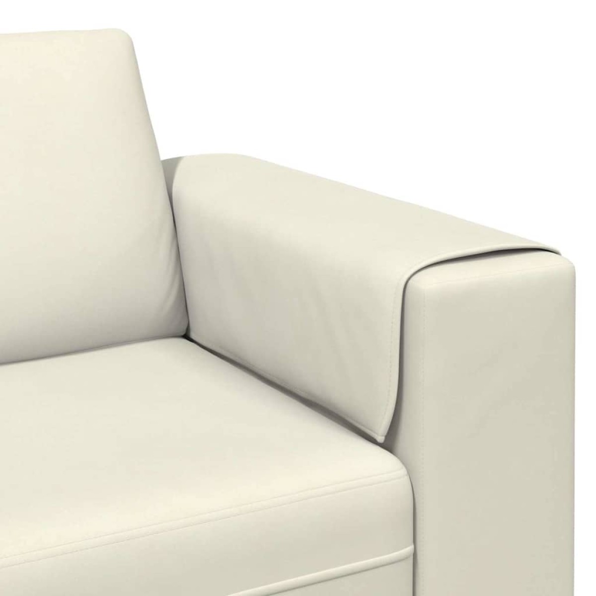 vidaXL Καναπές σαλονιού Κρεμ 250 x 77 x 76 εκ.