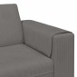 vidaXL Καναπές Ανοιχτό γκρι 250 x 77 x 76 εκ. Υφασμάτινο Κορντουρά