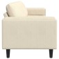 vidaXL Καναπές Κρεμ 250 x 77 x 76 εκ. Υφασμάτινο Κορντουρά