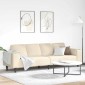 vidaXL Καναπές Κρεμ 250 x 77 x 76 εκ. Υφασμάτινο Κορντουρά