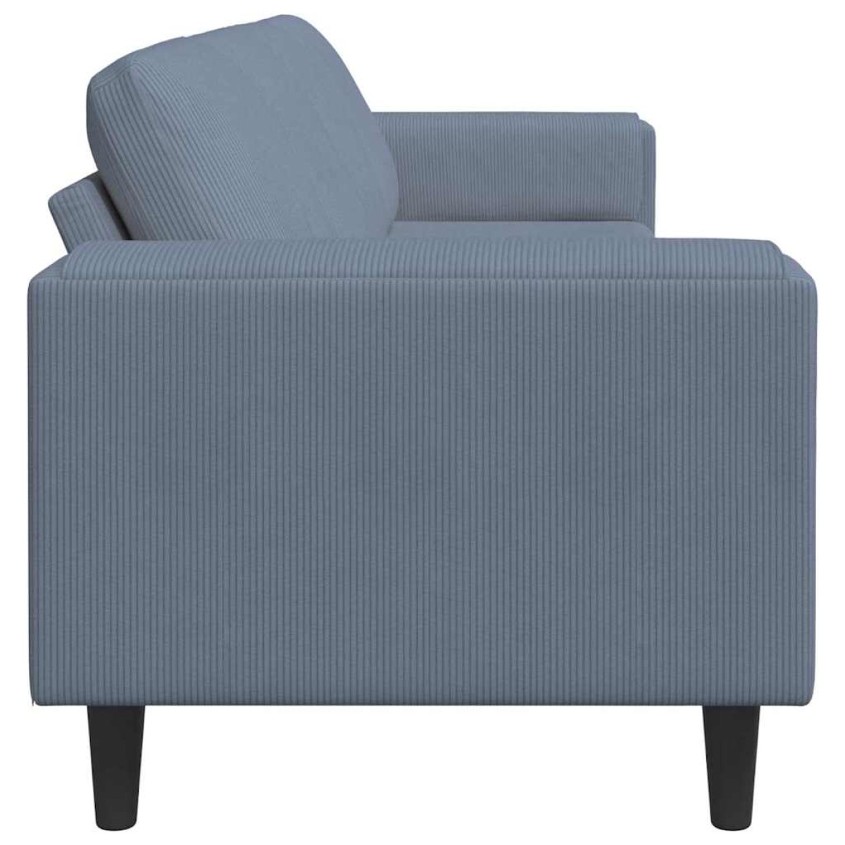 vidaXL Καναπές Μπλε 250 x 77 x 76 εκ. Υφασμάτινο Κορντουρά