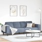 vidaXL Καναπές Μπλε 250 x 77 x 76 εκ. Υφασμάτινο Κορντουρά