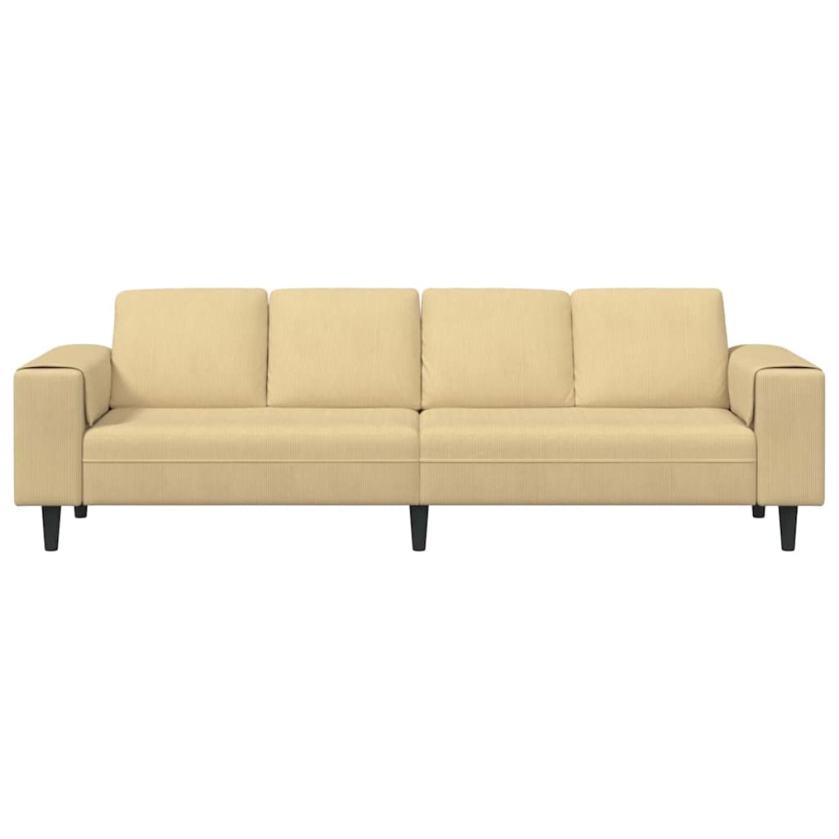 vidaXL Καναπές Γκρι Πράσινο 250 x 77 x 76 εκ. Υφασμάτινο Κορντουρά