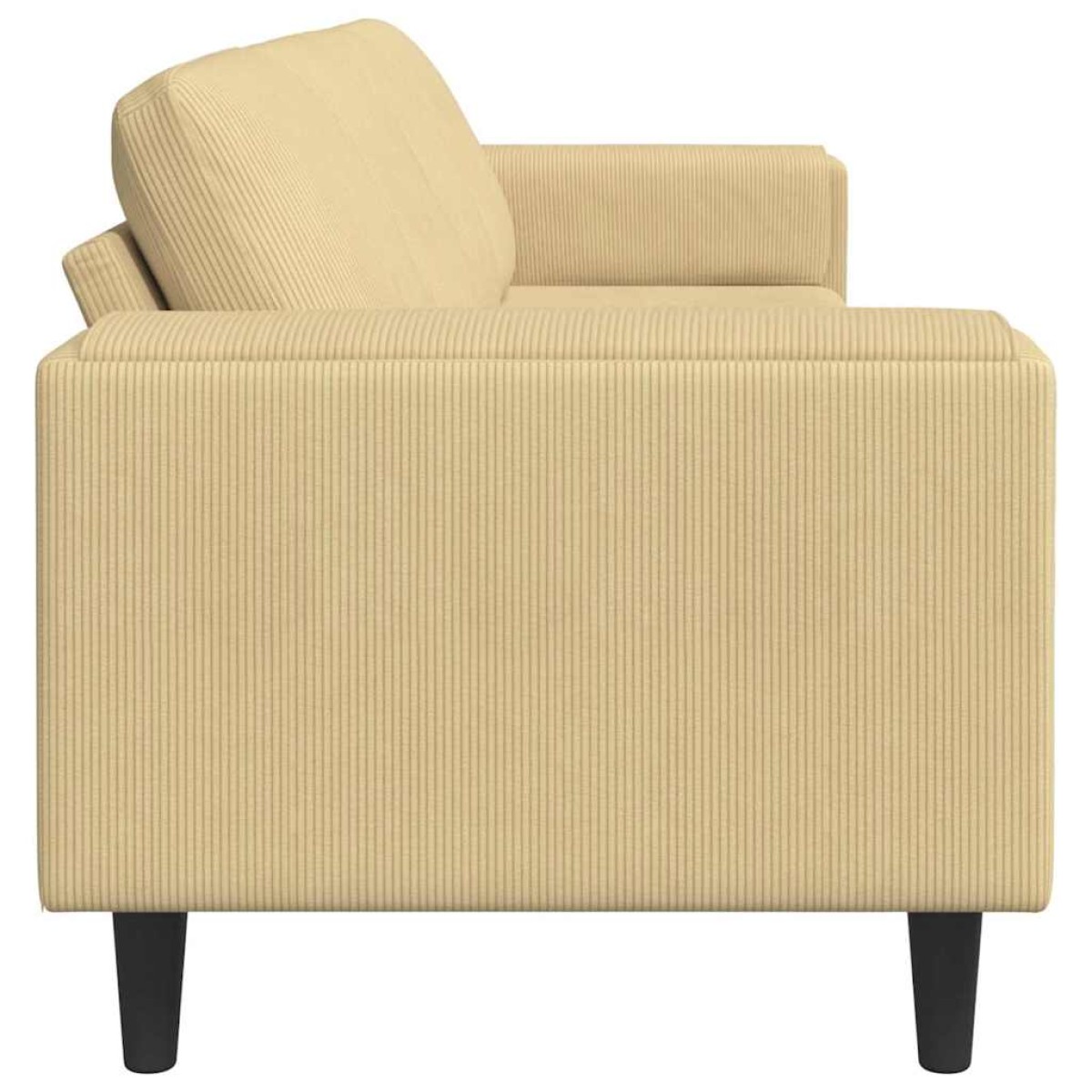 vidaXL Καναπές Γκρι Πράσινο 250 x 77 x 76 εκ. Υφασμάτινο Κορντουρά