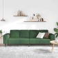 vidaXL Καναπές Σκούρο Πράσινο 250 x 77 x 76 εκ. Υφασμάτινο Κορντουρά