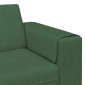 vidaXL Καναπές Σκούρο Πράσινο 250 x 77 x 76 εκ. Υφασμάτινο Κορντουρά