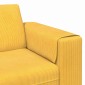 vidaXL Καναπές Απαλό Κίτρινο 250 x 77 x 76 εκ. Υφασμάτινο Κορντουρά