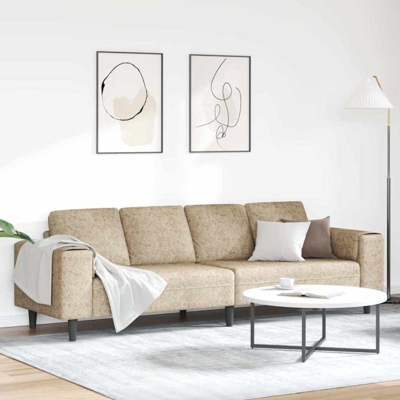 vidaXL Καναπές σαλονιού Ανοιχτό γκρι 250 x 77 x 76 εκ.