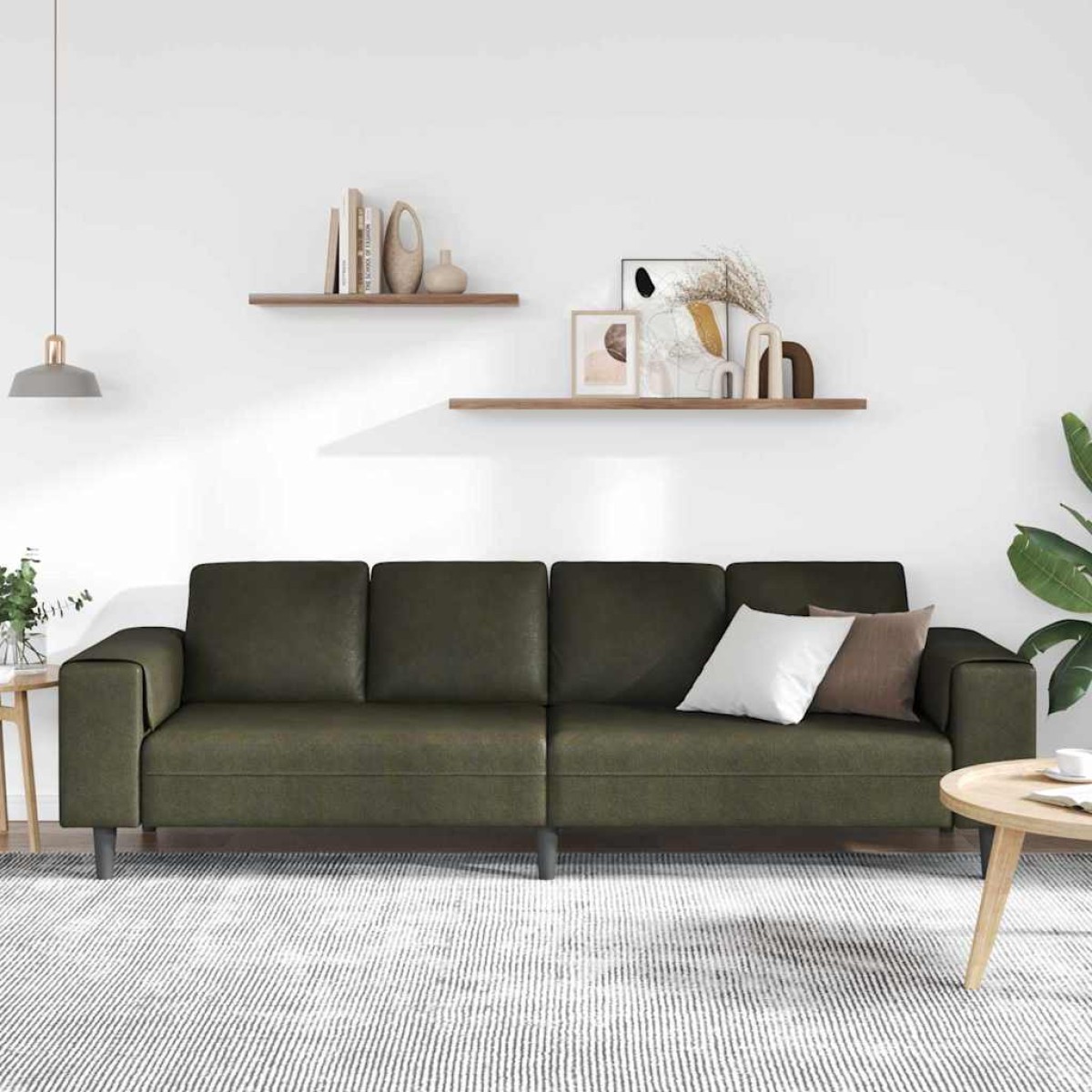 vidaXL Καναπές σαλονιού Στρατιωτικό Πράσινο 250 x 77 x 76 εκ.