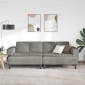 vidaXL Καναπές Ανοιχτό γκρι 250 x 188 x 76 εκ. Υφασμάτινο Κορντουρά