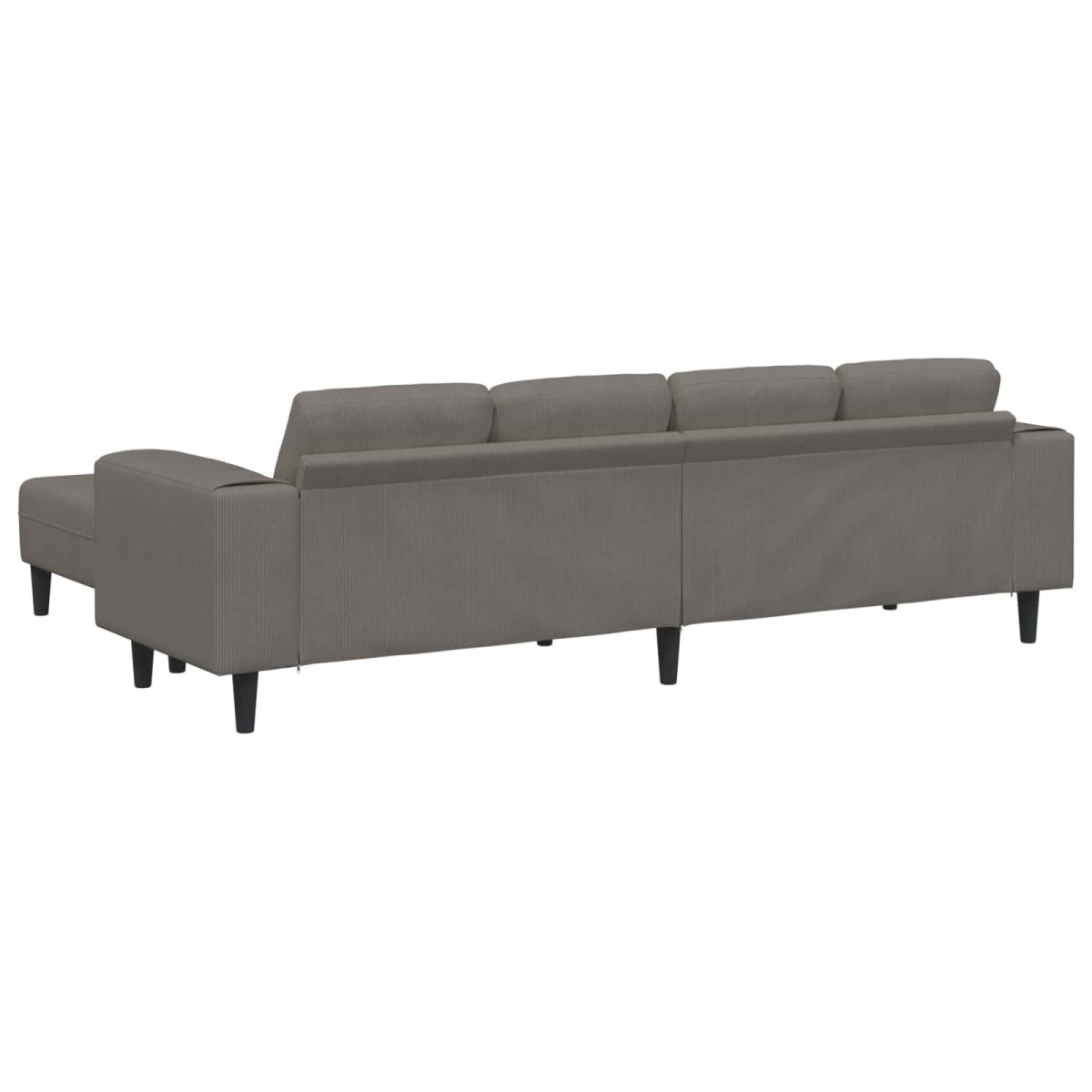vidaXL Καναπές Ανοιχτό γκρι 250 x 188 x 76 εκ. Υφασμάτινο Κορντουρά