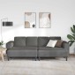 vidaXL Καναπές Σκούρο Γκρι 250 x 188 x 76 εκ. Υφασμάτινο Κορντουρά