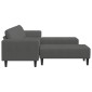 vidaXL Καναπές Σκούρο Γκρι 250 x 188 x 76 εκ. Υφασμάτινο Κορντουρά