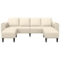 vidaXL Καναπές Κρεμ 250 x 188 x 76 εκ. Υφασμάτινο Κορντουρά