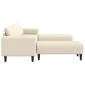 vidaXL Καναπές Κρεμ 250 x 188 x 76 εκ. Υφασμάτινο Κορντουρά