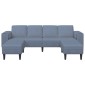 vidaXL Καναπές Μπλε 250 x 188 x 76 εκ. Υφασμάτινο Κορντουρά