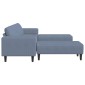 vidaXL Καναπές Μπλε 250 x 188 x 76 εκ. Υφασμάτινο Κορντουρά