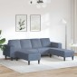 vidaXL Καναπές Μπλε 250 x 188 x 76 εκ. Υφασμάτινο Κορντουρά