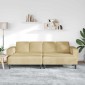 vidaXL Καναπές Γκρι Πράσινο 250 x 188 x 76 εκ. Υφασμάτινο Κορντουρά