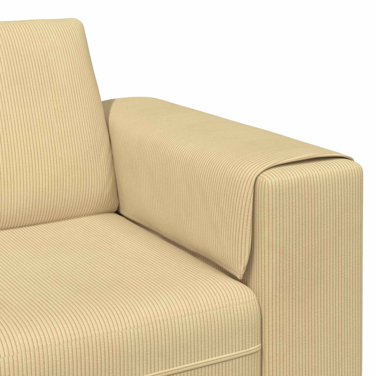 vidaXL Καναπές Γκρι Πράσινο 250 x 188 x 76 εκ. Υφασμάτινο Κορντουρά
