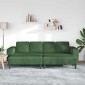 vidaXL Καναπές Σκούρο Πράσινο 250 x 188 x 76 εκ. Υφασμάτινο Κορντουρά