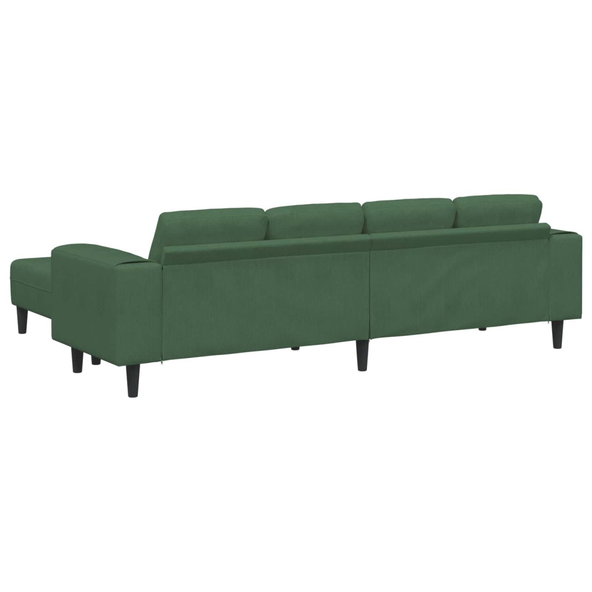 vidaXL Καναπές Σκούρο Πράσινο 250 x 188 x 76 εκ. Υφασμάτινο Κορντουρά