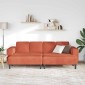 vidaXL Καναπές Κόκκινο Πορτοκαλί 250 x 188 x 76 εκ.