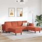 vidaXL Καναπές Κόκκινο Πορτοκαλί 250 x 188 x 76 εκ.