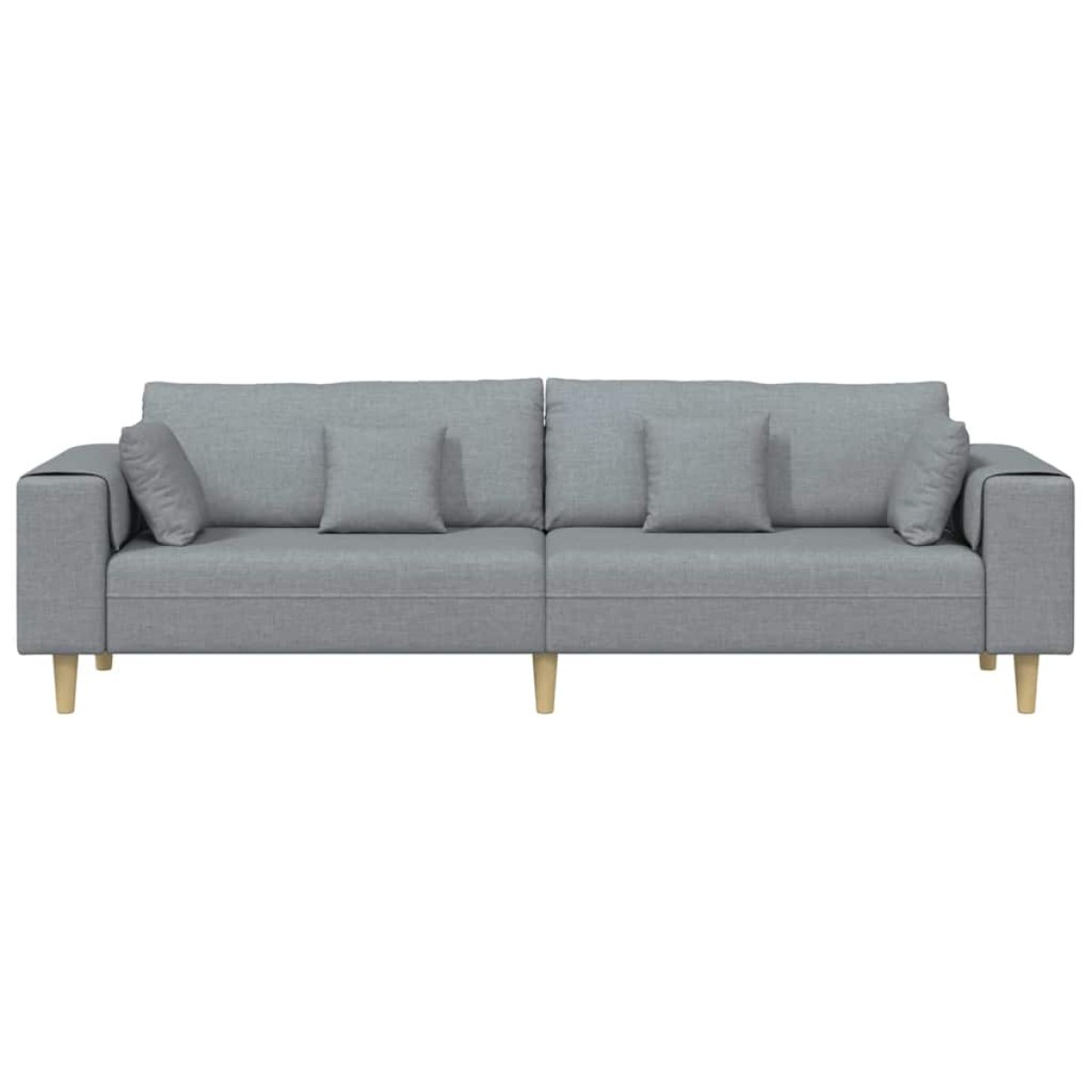 vidaXL Καναπές Ανοιχτό γκρι 250 x 77 x 76 εκ. ύφασμα