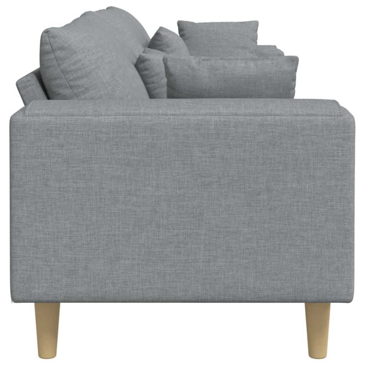 vidaXL Καναπές Ανοιχτό γκρι 250 x 77 x 76 εκ. ύφασμα