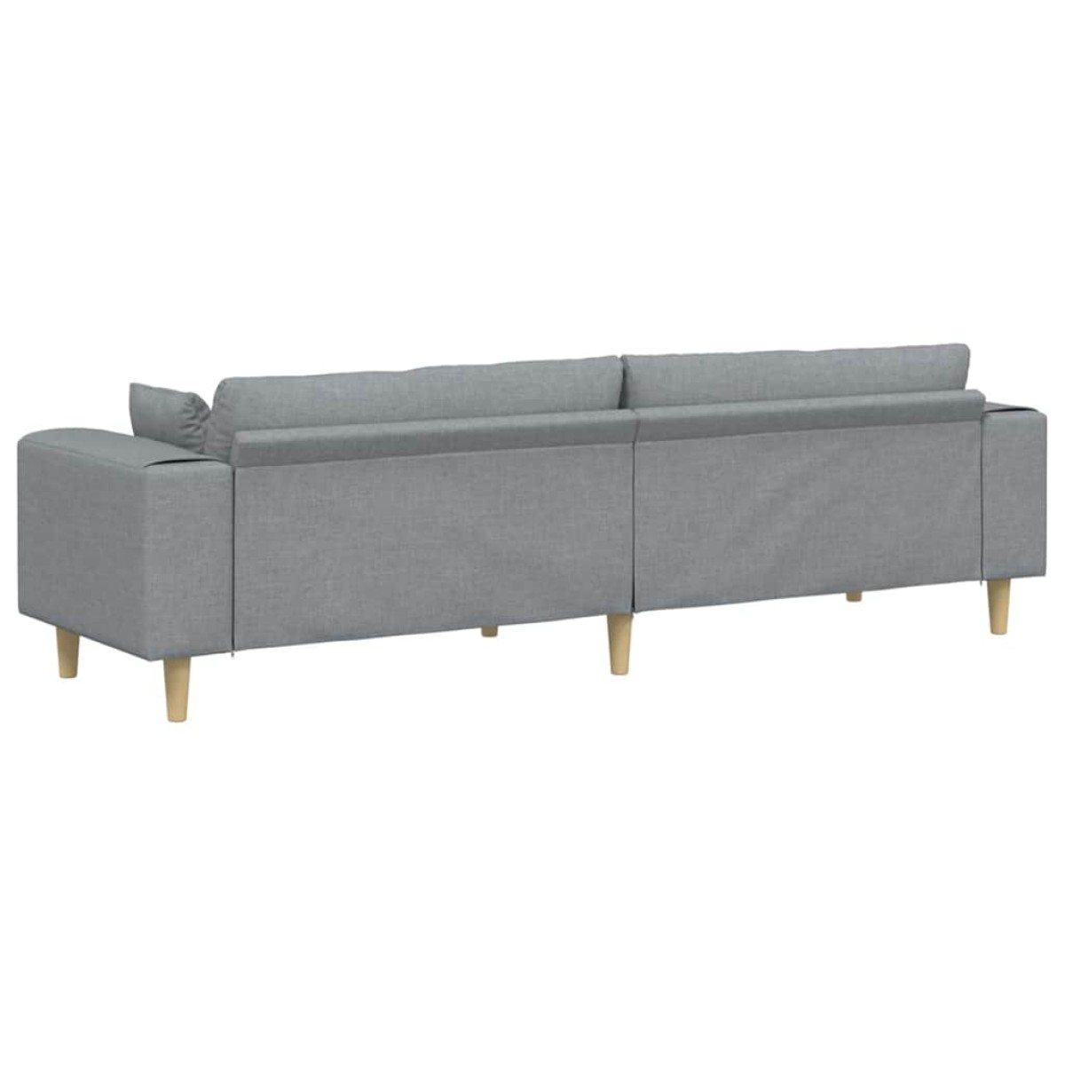vidaXL Καναπές Ανοιχτό γκρι 250 x 77 x 76 εκ. ύφασμα