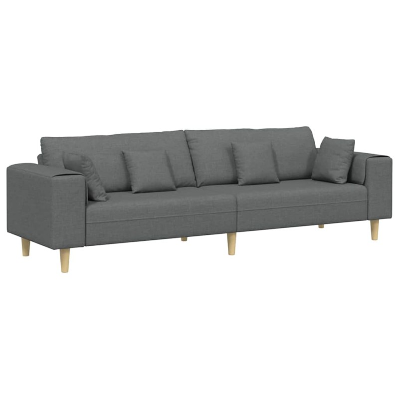vidaXL Καναπές Σκούρο Γκρι 250 x 77 x 76 εκ. ύφασμα
