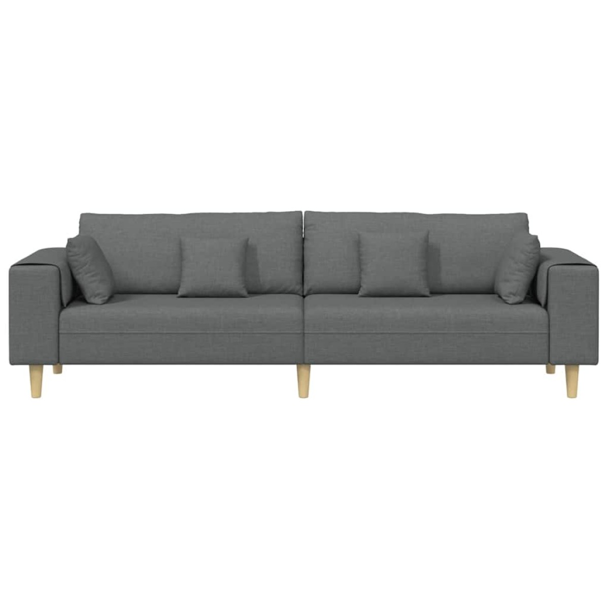 vidaXL Καναπές Σκούρο Γκρι 250 x 77 x 76 εκ. ύφασμα