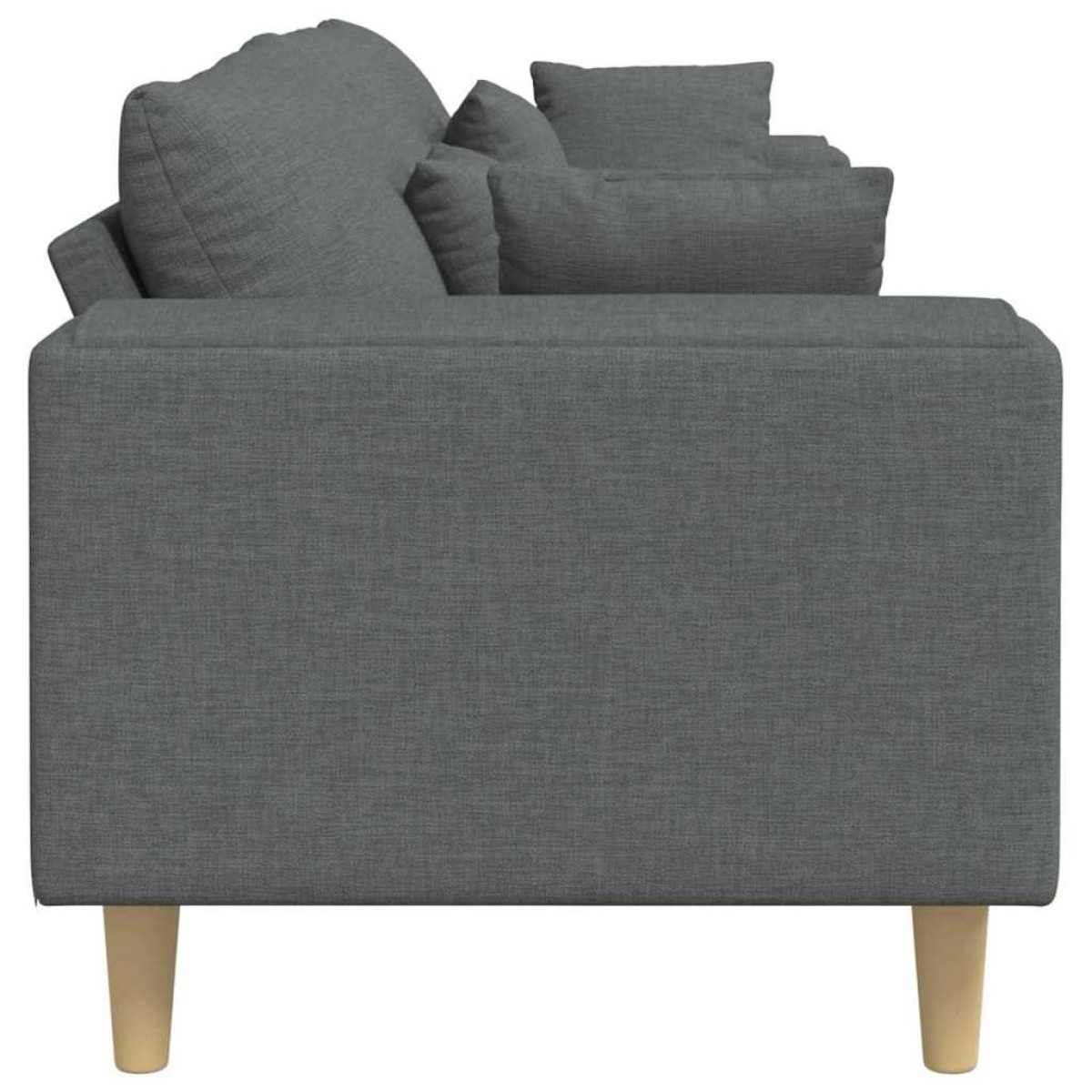 vidaXL Καναπές Σκούρο Γκρι 250 x 77 x 76 εκ. ύφασμα