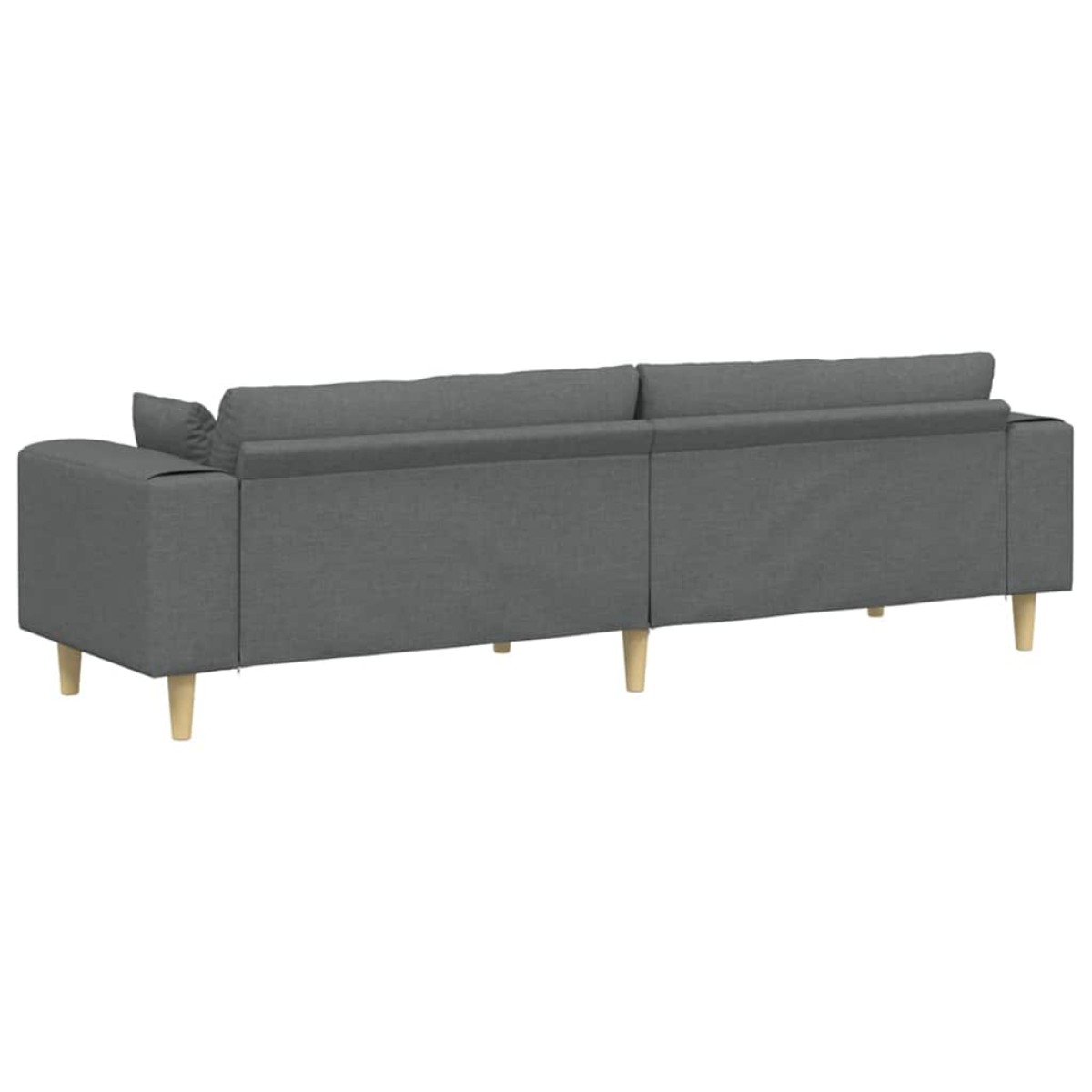 vidaXL Καναπές Σκούρο Γκρι 250 x 77 x 76 εκ. ύφασμα