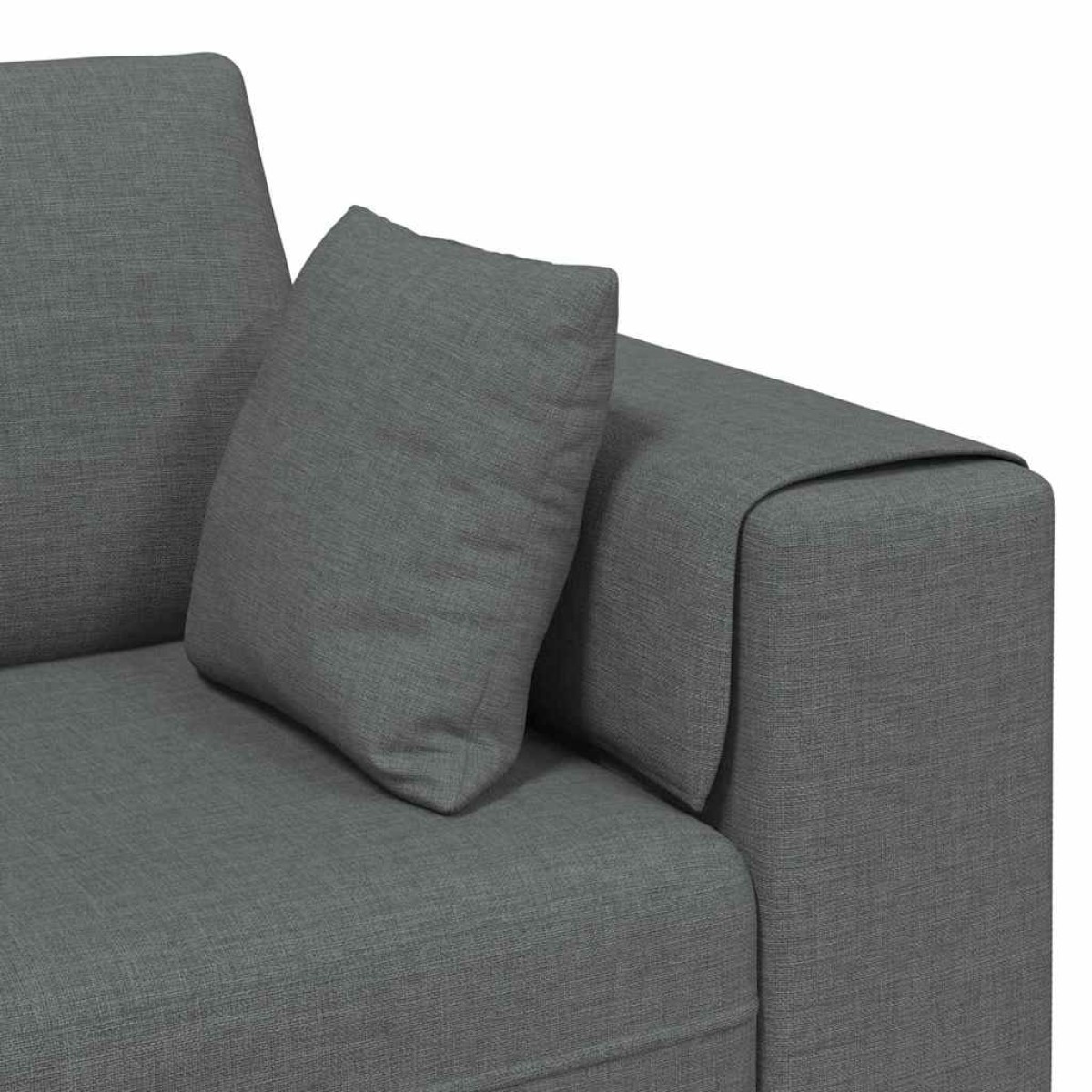 vidaXL Καναπές Σκούρο Γκρι 250 x 77 x 76 εκ. ύφασμα