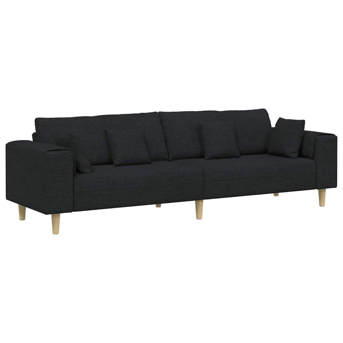 vidaXL Καναπές Μαύρο 250 x 77 x 76 εκ. ύφασμα