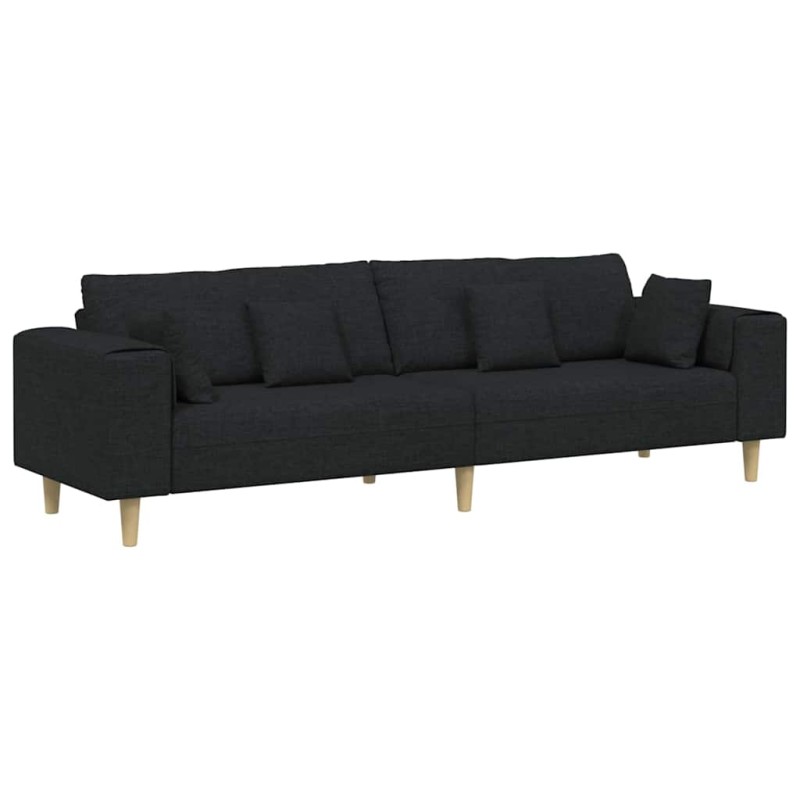 vidaXL Καναπές Μαύρο 250 x 77 x 76 εκ. ύφασμα