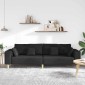 vidaXL Καναπές Μαύρο 250 x 77 x 76 εκ. ύφασμα