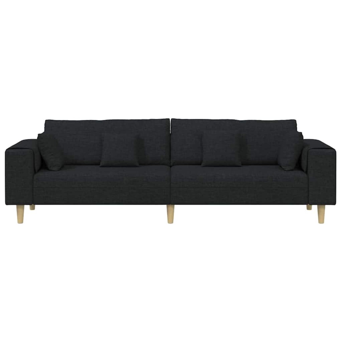 vidaXL Καναπές Μαύρο 250 x 77 x 76 εκ. ύφασμα