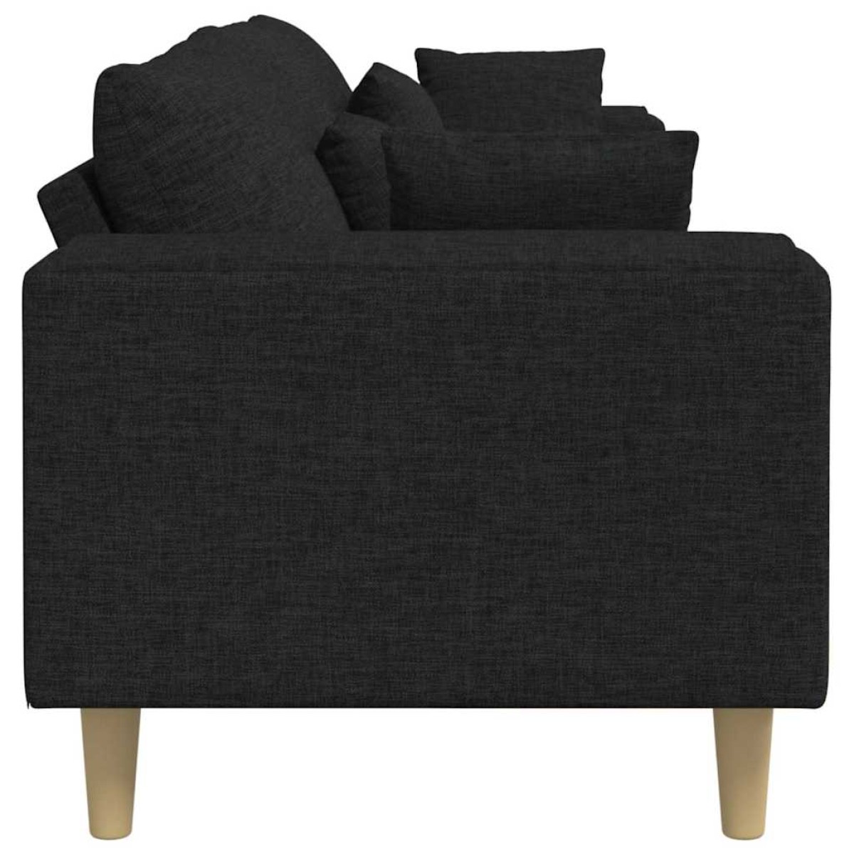 vidaXL Καναπές Μαύρο 250 x 77 x 76 εκ. ύφασμα