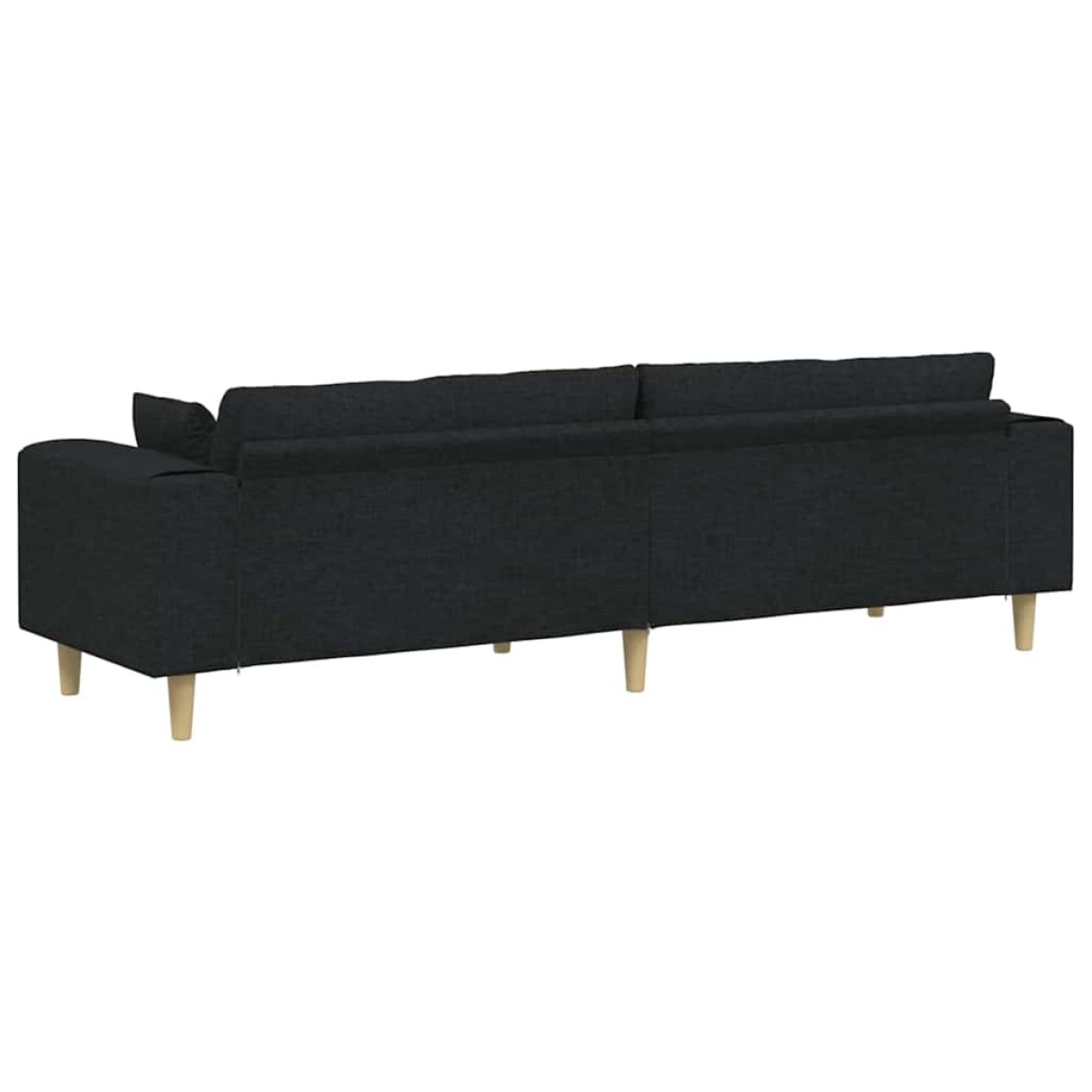 vidaXL Καναπές Μαύρο 250 x 77 x 76 εκ. ύφασμα