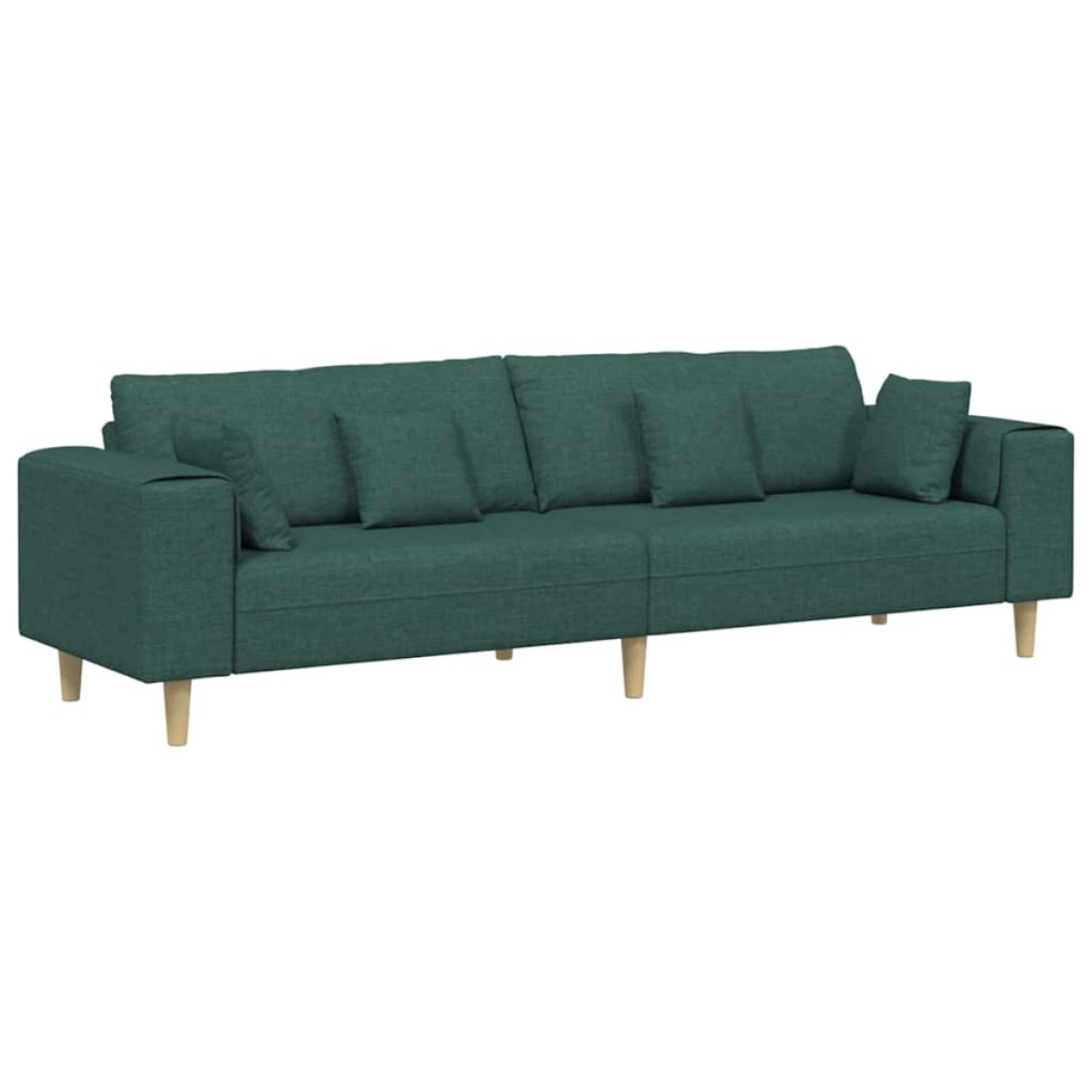 vidaXL Καναπές Σκούρο Πράσινο 250 x 77 x 76 εκ. ύφασμα