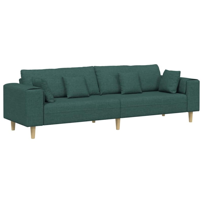 vidaXL Καναπές Σκούρο Πράσινο 250 x 77 x 76 εκ. ύφασμα