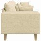 vidaXL Καναπές Κρεμ 250 x 77 x 76 εκ. ύφασμα