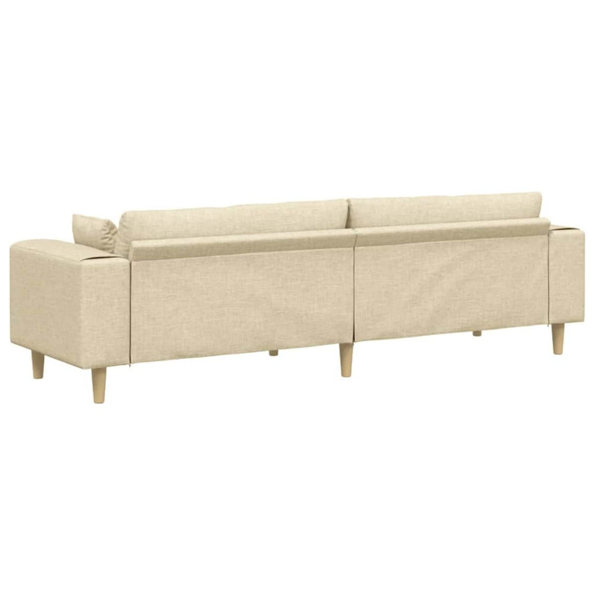 vidaXL Καναπές Κρεμ 250 x 77 x 76 εκ. ύφασμα