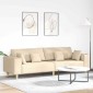 vidaXL Καναπές Κρεμ 250 x 77 x 76 εκ. ύφασμα