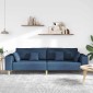 vidaXL Καναπές Μπλε 250 x 77 x 76 εκ. ύφασμα